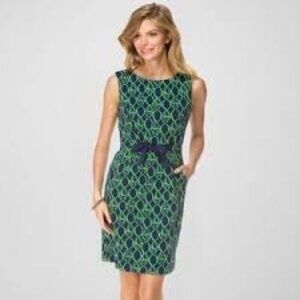 Lilly Pulitzer Green & Blue Evie Dress Size Small